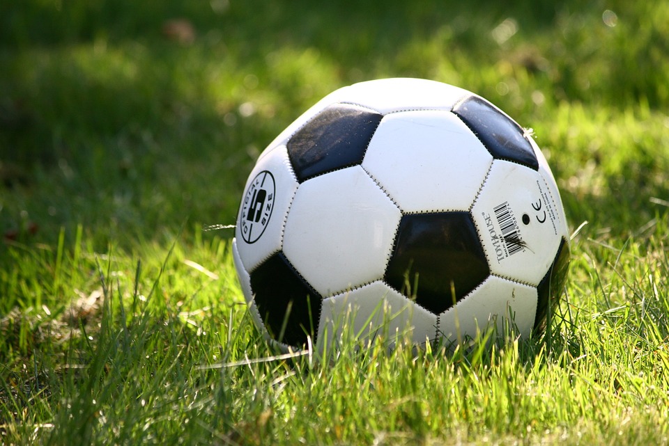 a football in a field